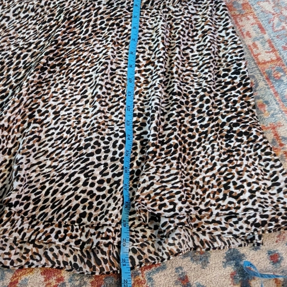 White House Black Market Womens 8 Leopard Skirt A-line Layered Hem Side Zip 163B - Picture 10 of 10